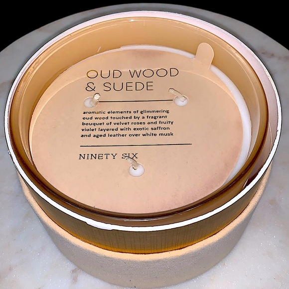 DW HOME CANDLE OUD WOOD & SUEDE NINETY SIX COLLECTION 3 WICK NEW - Picture 4 of 7
